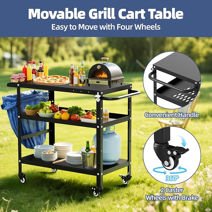 TOLEAD Outdoor Grill Cart, Grill Tables - Image 7