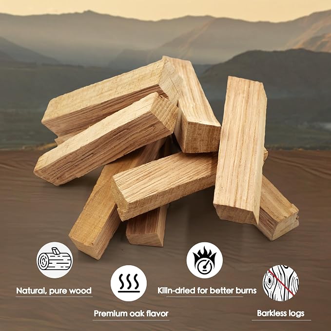 Pizza Oven & Cooking Wood – Mini Kiln-Dried Oak, 6-Inch Logs, 15lb Box – - Image 3