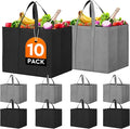 WISELIFE Reusable Grocery Shopping Bags 10 Pack Large Foldable Tote Bags Bulk by WiseLife