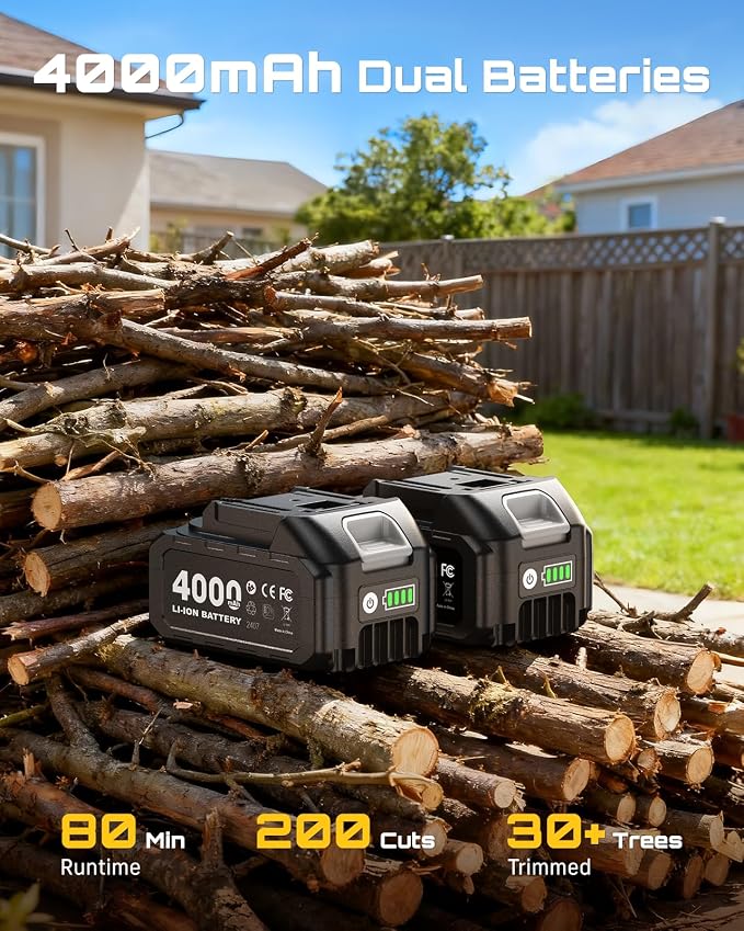 SEESII 2-in-1 Electric Pole Saws: Brushless Mini Chainsaw Cordless 6 Inch - Image 3