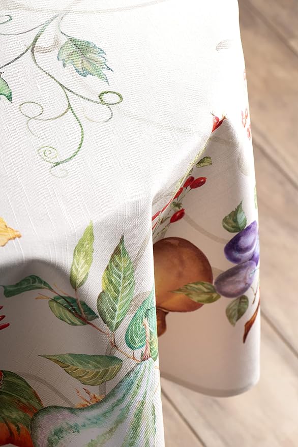 Maison d' Hermine Table Cloth Round Table 100% Cotton 69 Inches Fall Tablecloth - Image 7
