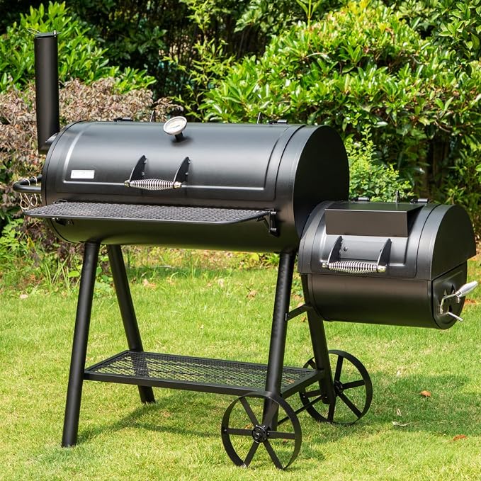 Sophia & William Heavy-Duty Charcoal Outdoor Smoker Grills, Extra Large Offset by SophiaWilliam