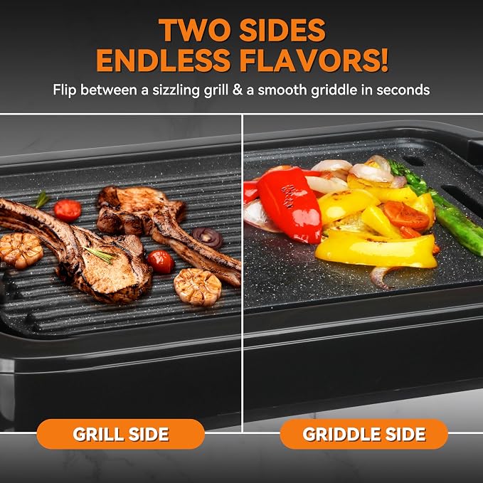 Baker’s Friend Indoor Griddle & Grill, Electric Griddle - Image 3