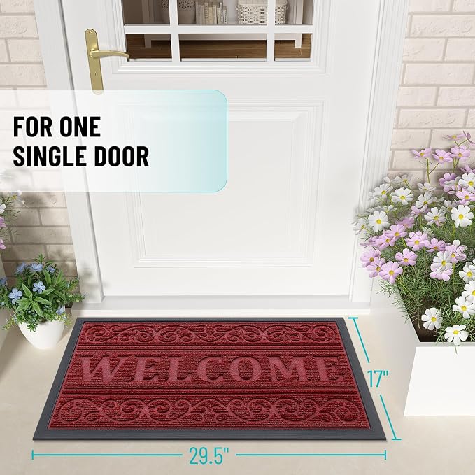 OLANLY Welcome Door Mat Indoor Outdoor Entrance, Heavy Duty Sturdy Front Door - Image 2