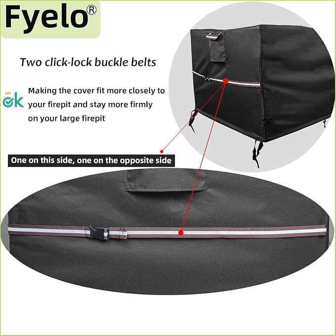44 x 28 Inch Rectangular Fire Pit Cover - Image 4