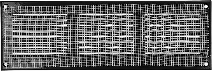 Repa Market 2-Pack 12x4 Inch Air Vent Cover/Black Galvanized Steel Louvered - Image 9