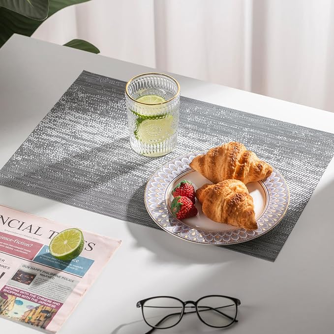 LEXMORE Placemats Vinyl/Plastic Woven Place Mats - Image 3