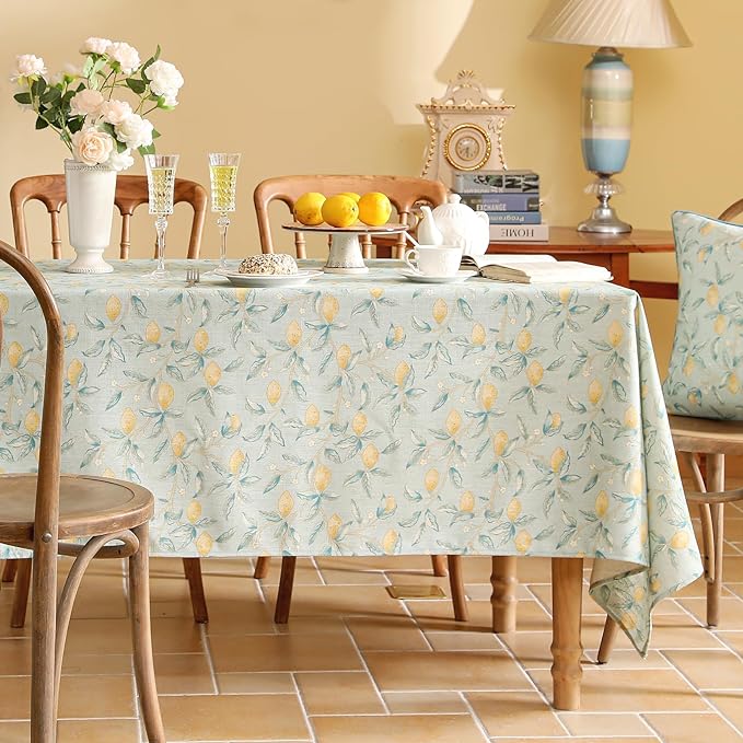 patdrea Designer Linen Green Small Tablecloth - Image 2