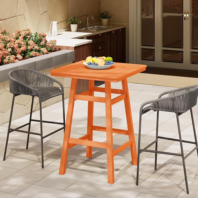 Costaelm Outdoor Bar Table, Patio Bistro Dining Pub Table - Image 2
