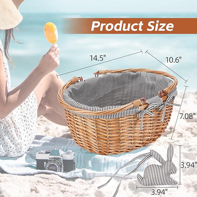 G GOOD GAIN Oval Picnic Basket - Image 2