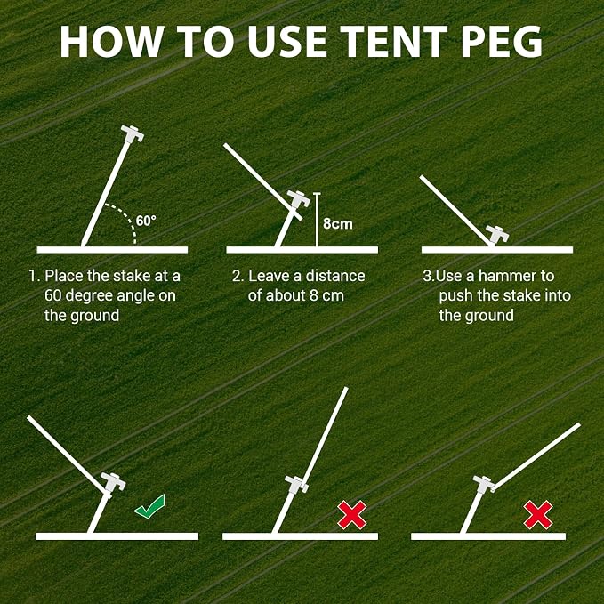 Eurmax USA Galvanized Non-Rust Camping Family Tent Pop Up Tent Stakes Canopy - Image 4