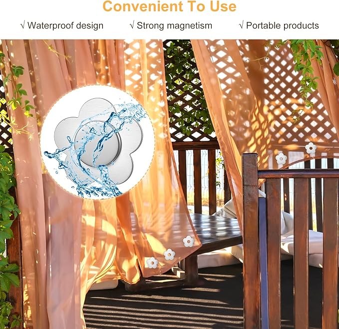 12 PCS Flower Shaped Outdoor Tablecloth Weights, Stainless Steel Table Weights - Image 4