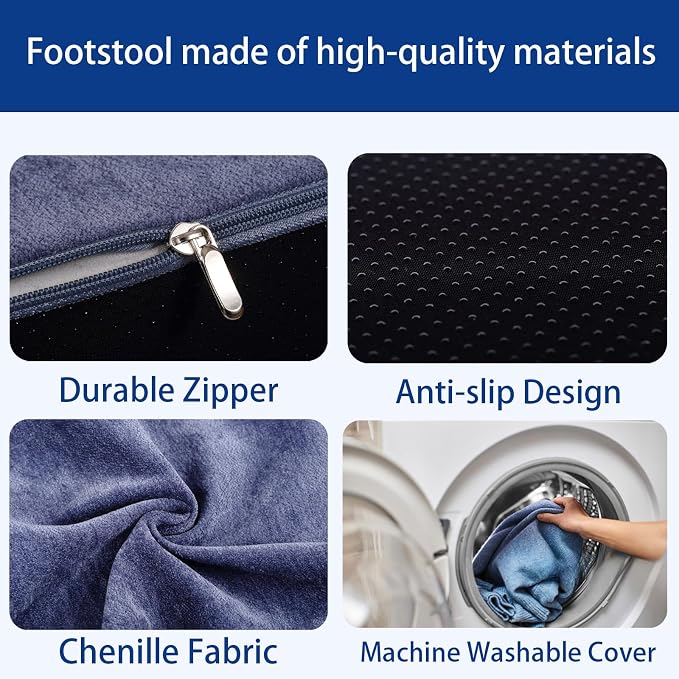 Foot Rest for Under Desk at Work Ergonomic Under Desk Footrest，Support Foot - Image 7