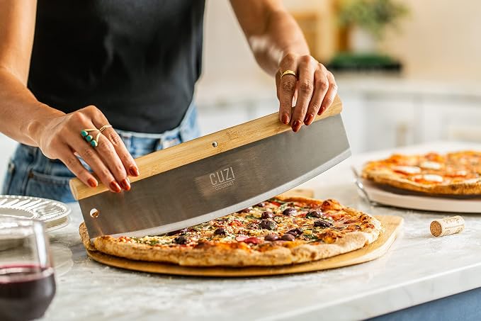Cuzi Gourmet 4-Piece Large Pizza Stone Set - Image 5