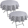 Nasitos 2 Pack 60 Inch Round Plastic Vinyl Tablecloth by Nasitoshomedecor