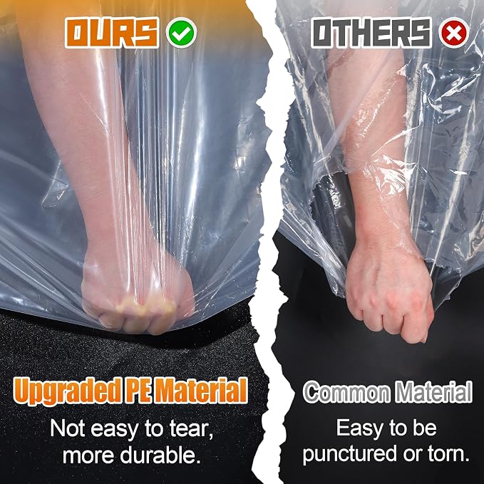 6x8ft Anti-Tear Clear Tarp Waterproof - Image 2