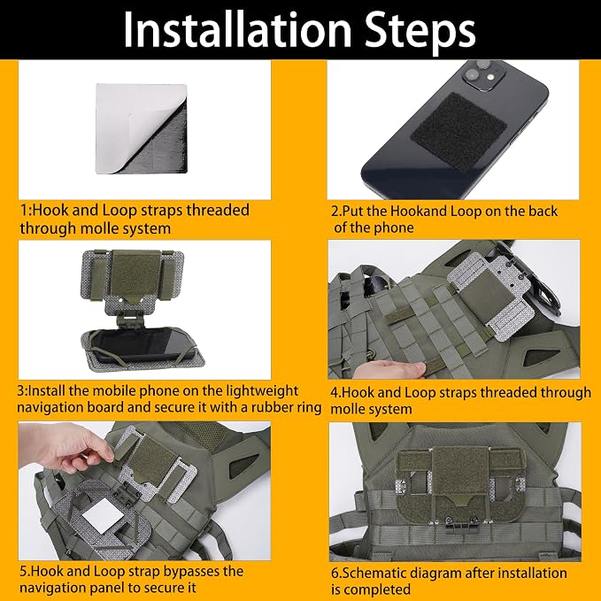 Tactical Phone Holder Available in Full Size Plate Carrier Phone Mount Adjust - Image 5