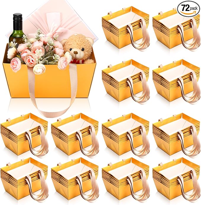 Glenmal 72 Pcs Baskets for Gifts Waterproof Empty Kraft Basket Bulk by Glenmal