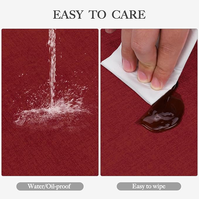 Faux Leather Heat Resistant Christmas Placemats Set of 6 – Waterproof Oilproof - Image 3