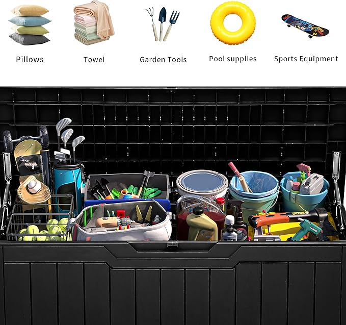 YITAHOME 80-Gallon Waterproof Resin Outdoor Storage Box, Lockable Storage - Image 5