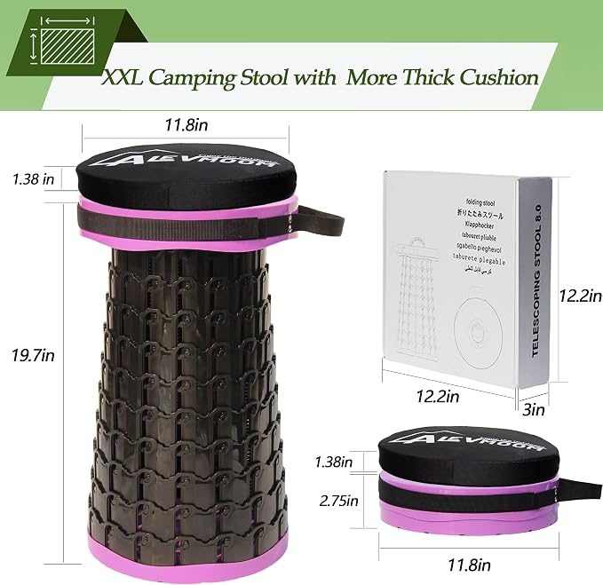 ALEVMOOM Upgraded XXL Collapsible Stool - Image 2
