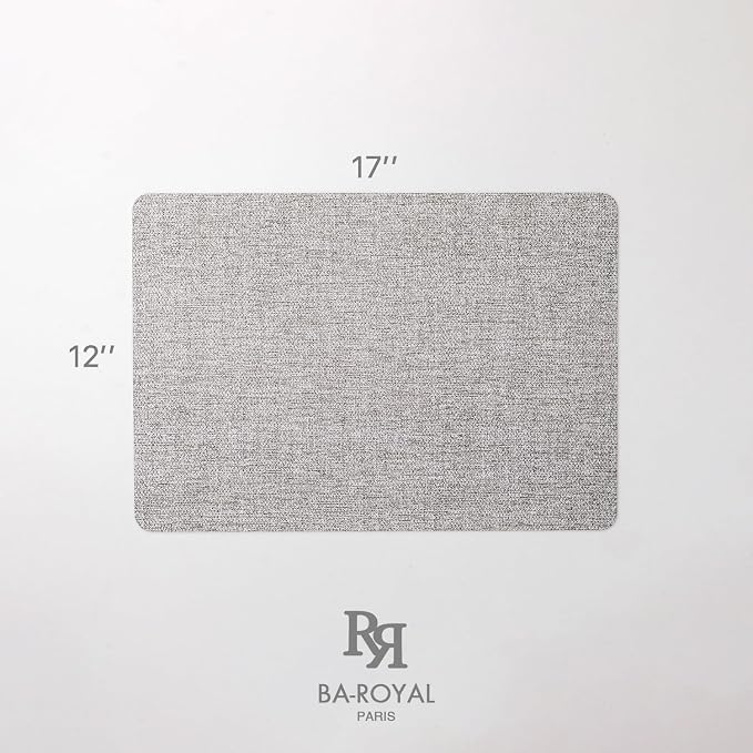 Faux Leather Placemats Set of 6 Vinyl Washable Wipeable Table Mats - Image 6