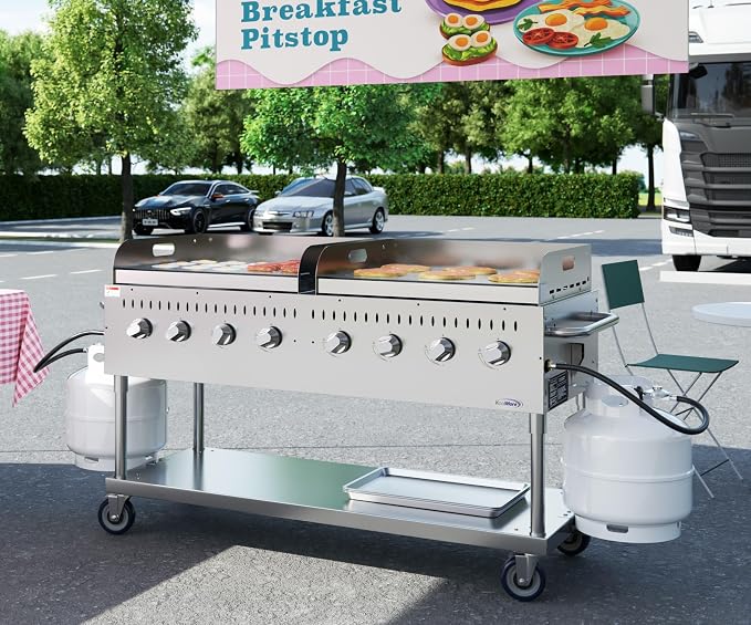 60 in. 8-Burner Commercial Outdoor Propane Gas Grill - Image 5