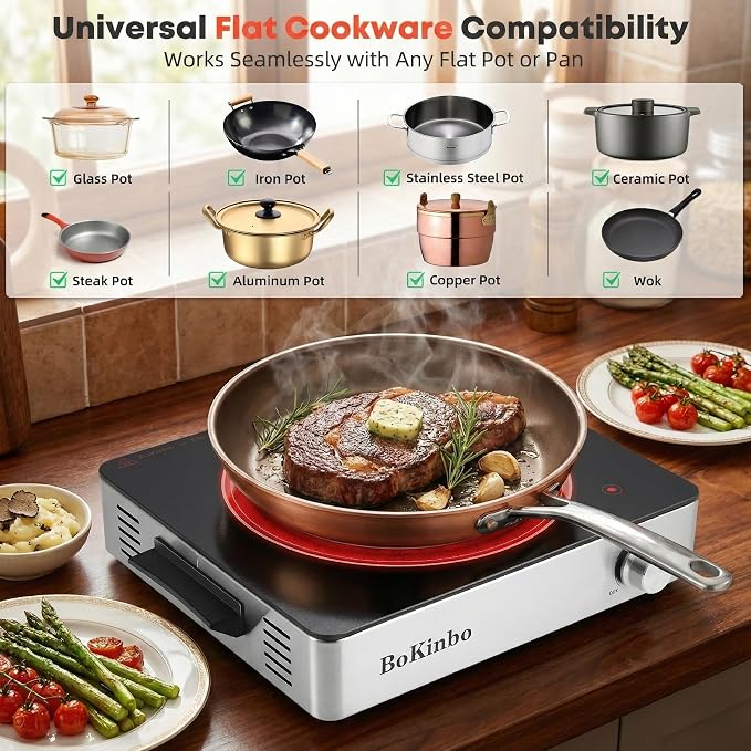 Single Infrared Burner, 1800w electric stove, compact size portable electric - Image 3