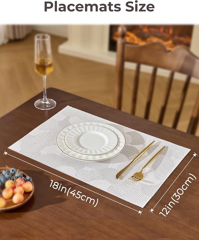 Leetaltree White Placemats Set of 6 - Image 4