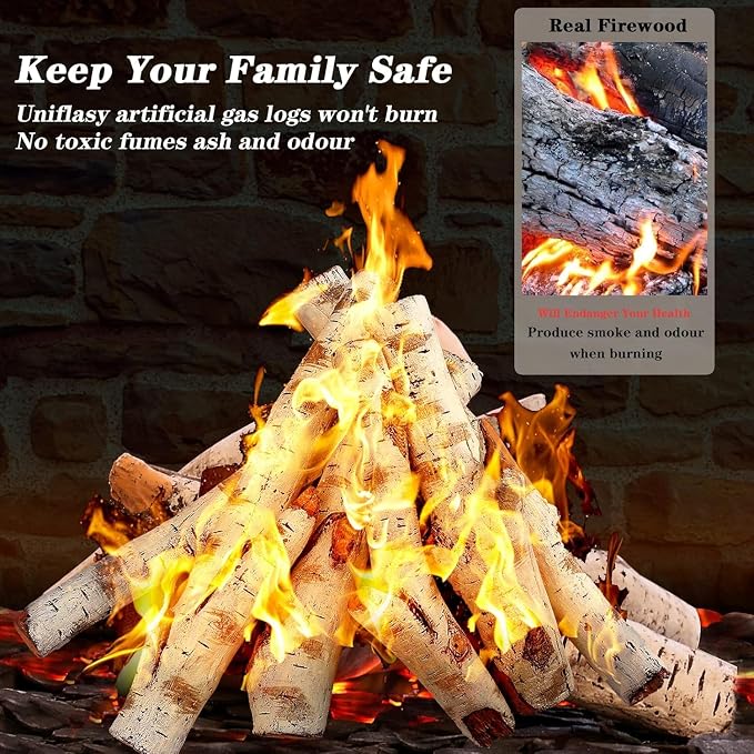 Gas Fireplace Logs, Fake Fireplace Logs Fireplace Decor, Gas Logs - Image 4