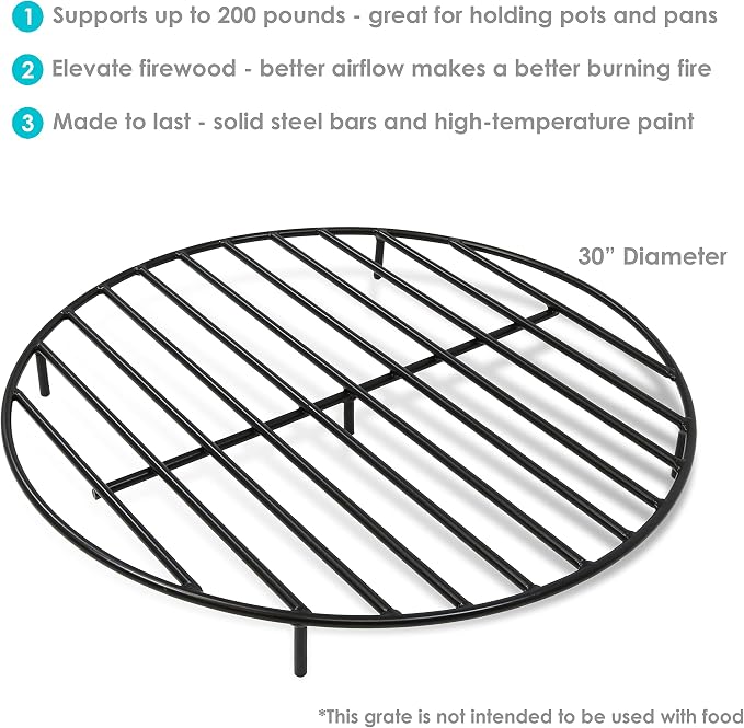 Sunnydaze Round Fire Pit Grate - Image 3