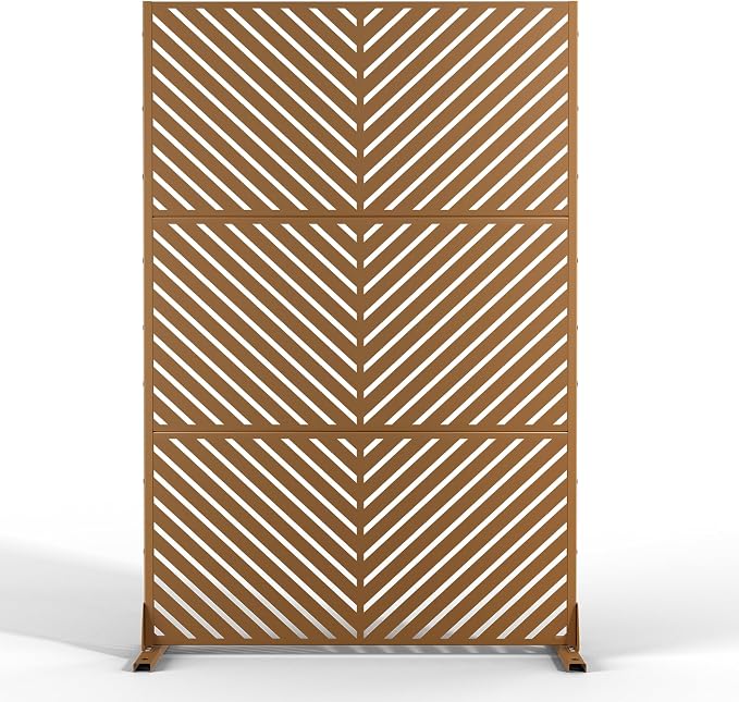 Metal Privacy Screen Outdoor Freestanding Privacy Wall Panels and Decorative by Unknown