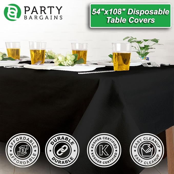 PARTY BARGAINS 10 Disposable Table Covers - Image 2
