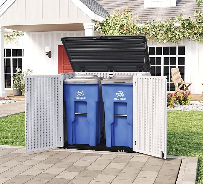 HOMSPARK Storage Shed Weather Resistance, Horizontal Storage Shed - Image 6