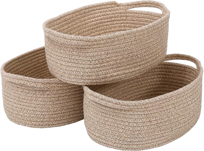 Woven Basket, Small Rope Storage Bin by JMvicyroam