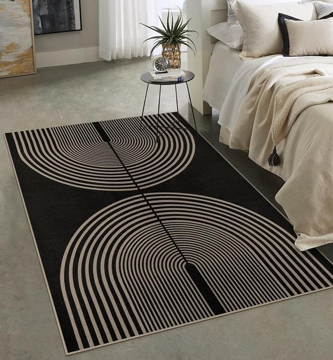 Easy Jute Indoor Outdoor 5x7 Area Rug, Non-Slip Boho Farmhouse Bedroom Rug - Image 6