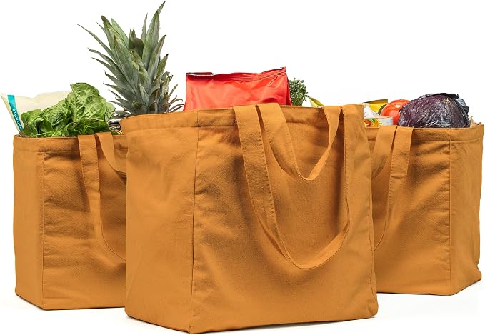 VeraMia Canvas Grocery Bag 3pc XL Set by VeraMia