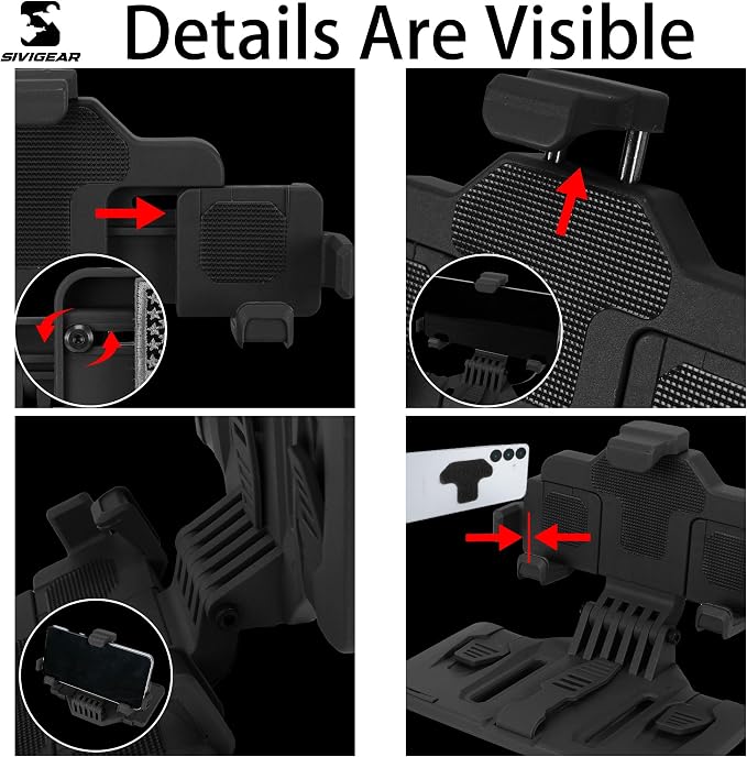 Tactical Phone Holder Available in Full Size Plate Carrier Phone Mount Adjust - Image 3