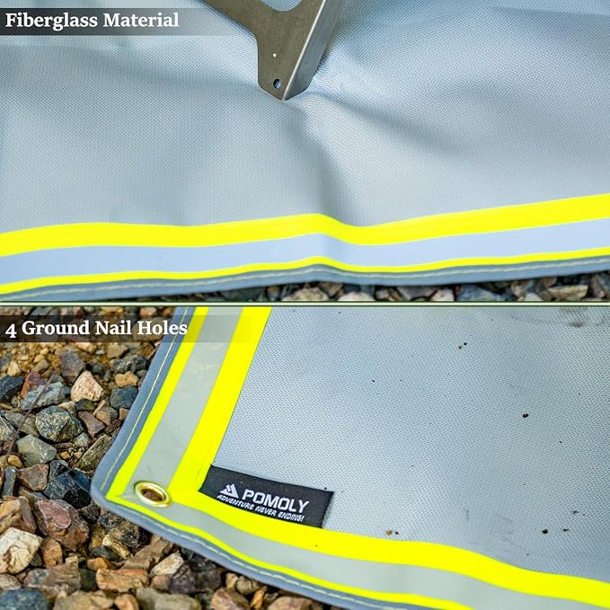 POMOLY Fire Pit Mat, Fireproof Mat Visible at Night-Great - Image 5