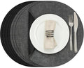 Myir JUN Round Placemats Dual Sided, Faux Leather Place Mats Set of 4 Indoor by MyirJUN