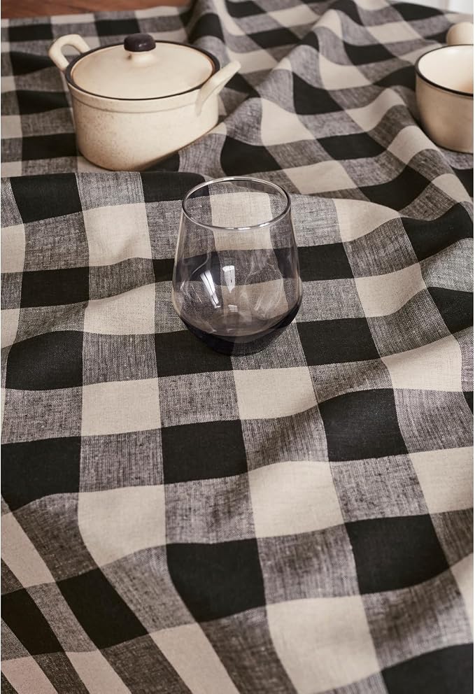 Solino Home Linen Checkered Table Runner 144 Inches Long - Image 9