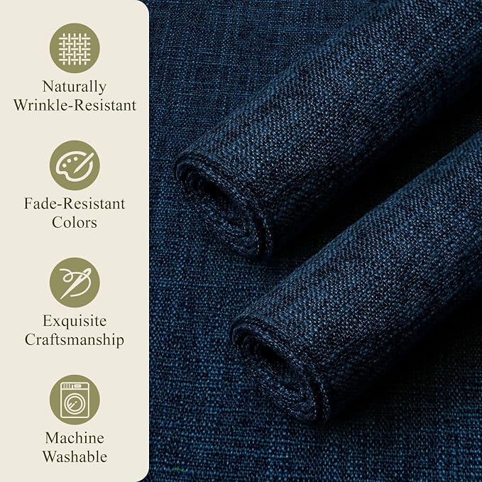 KXN Placemats Set of 8, Dual-Layer Thickened Faux Linen Table Mats, Heat - Image 5