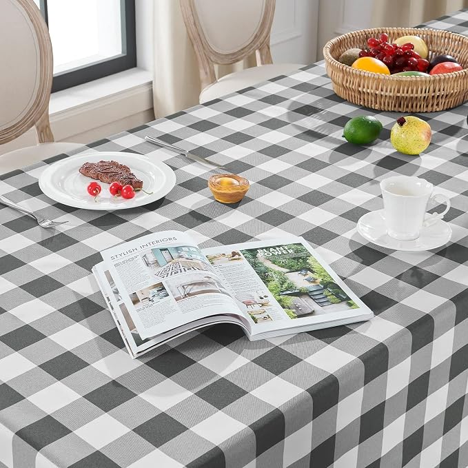 Softalker Gingham Checkered Tablecloth Square - Image 3