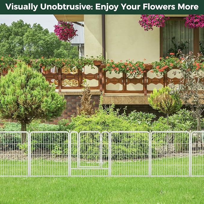 FXW Garden Fence Outdoor for The Yard – 32in x 36.4ft Heavy Duty Metal Animal - Image 2