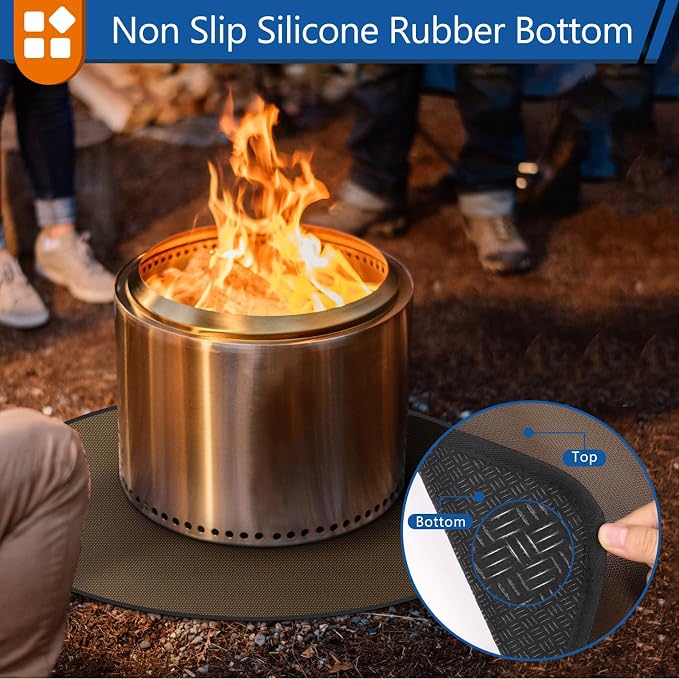 Round Under Grill Mat for Outdoor Grill, 36 Inch Anti-Slip BBQ Floor Mats - Image 6