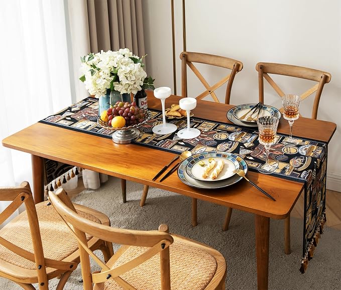 13×72 Inch Table Runner, Retro-Luxury Tassels Series - Image 6