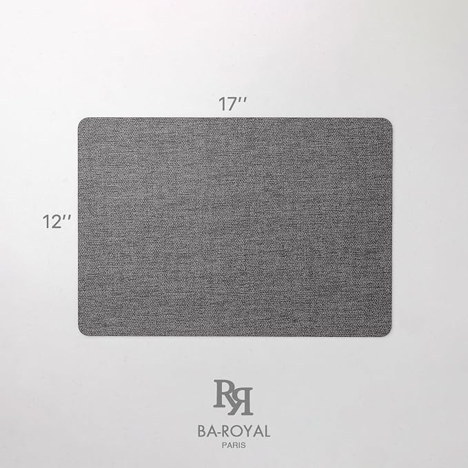 Faux Leather Placemats Set of 8 Vinyl Washable Wipeable Table Mats - Image 6