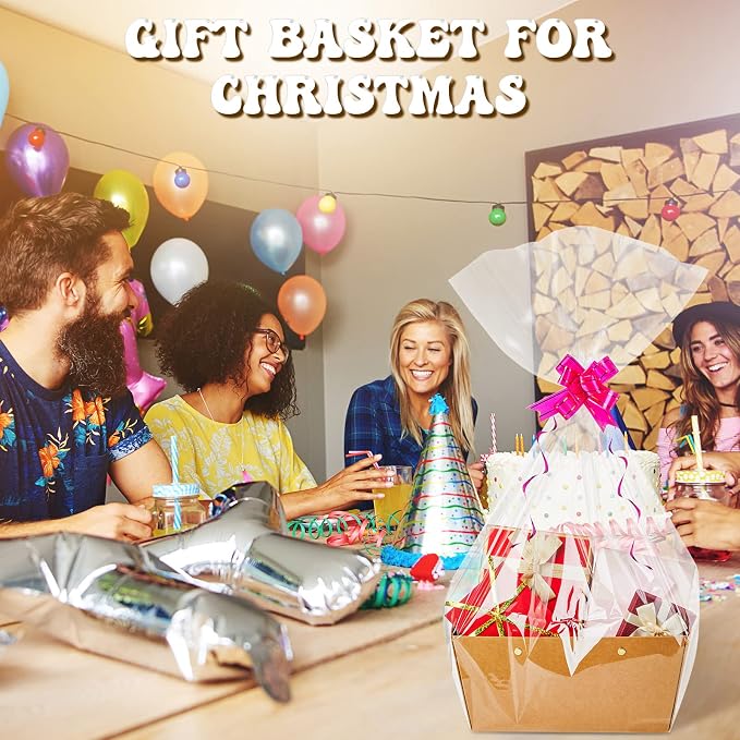 Tuanse 30 Pcs Basket for Gift Empty DIY Bulk Gift Basket Kit - Image 6