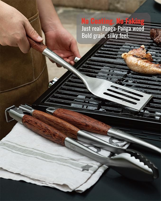 Heavy-Duty ​Panga-Panga​ BBQ Grilling Tools Set. Extra Thick Stainless Steel - Image 7