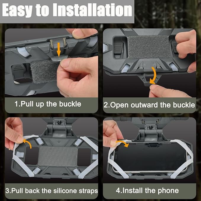 Tactical Plate Carrier Phone Mount, Universal Molle Phone Holder, Tactical - Image 5